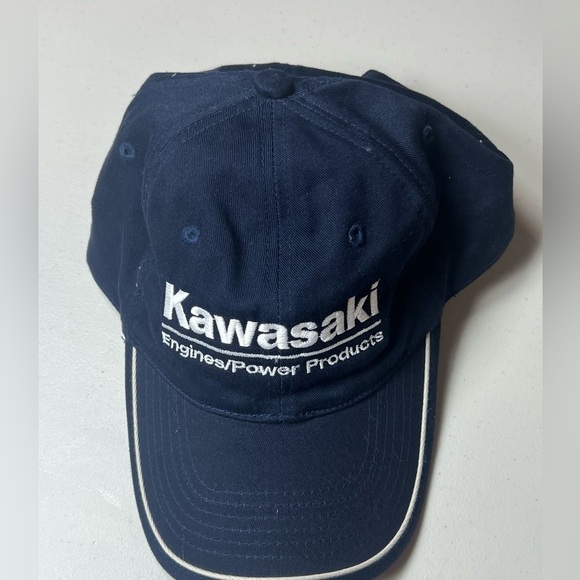 Vintage Kawasaki Navy White Engines and Power Products Hat VTG JDM - Picture 3 of 6